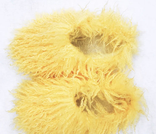 Hot 2024 🔥 Yellow Furry Slippers